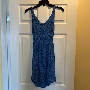 Blue Heart Print Dress